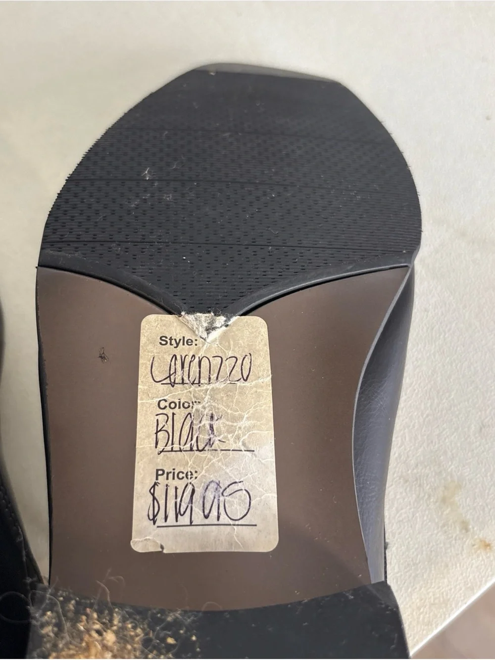 Steve Madden  Black Lace-Up Shoes with Brown Heel Accent